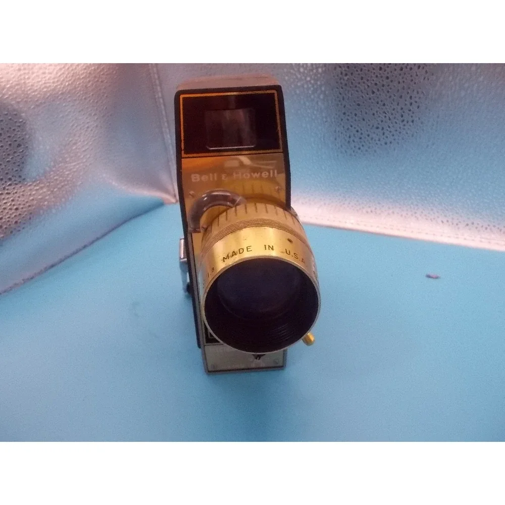 Vintage Bell & Howell Electric Eye 8mm Movie Camera Gold Comar f1.8 Lens USA